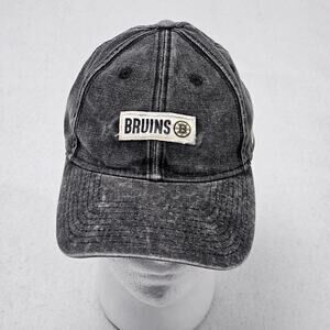 Boston Bruins Hat Gray Women's New Era 9Twenty Black Denim Charcoal Wash NHL